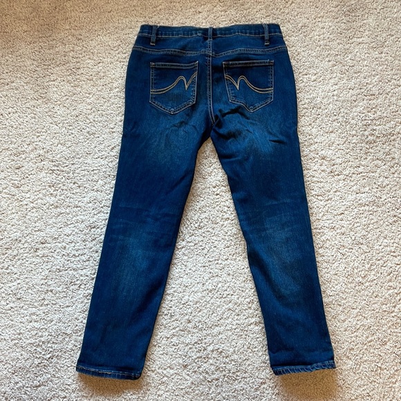 Dark Wash Indigo Blue Skinny Maternity Jeans - Picture 7 of 9